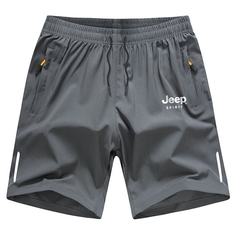JEEP SPIRIT Men's Summer Loose Thin Casual Fitness Outdoor Sports Five-Point Ice Silk Shorts 7