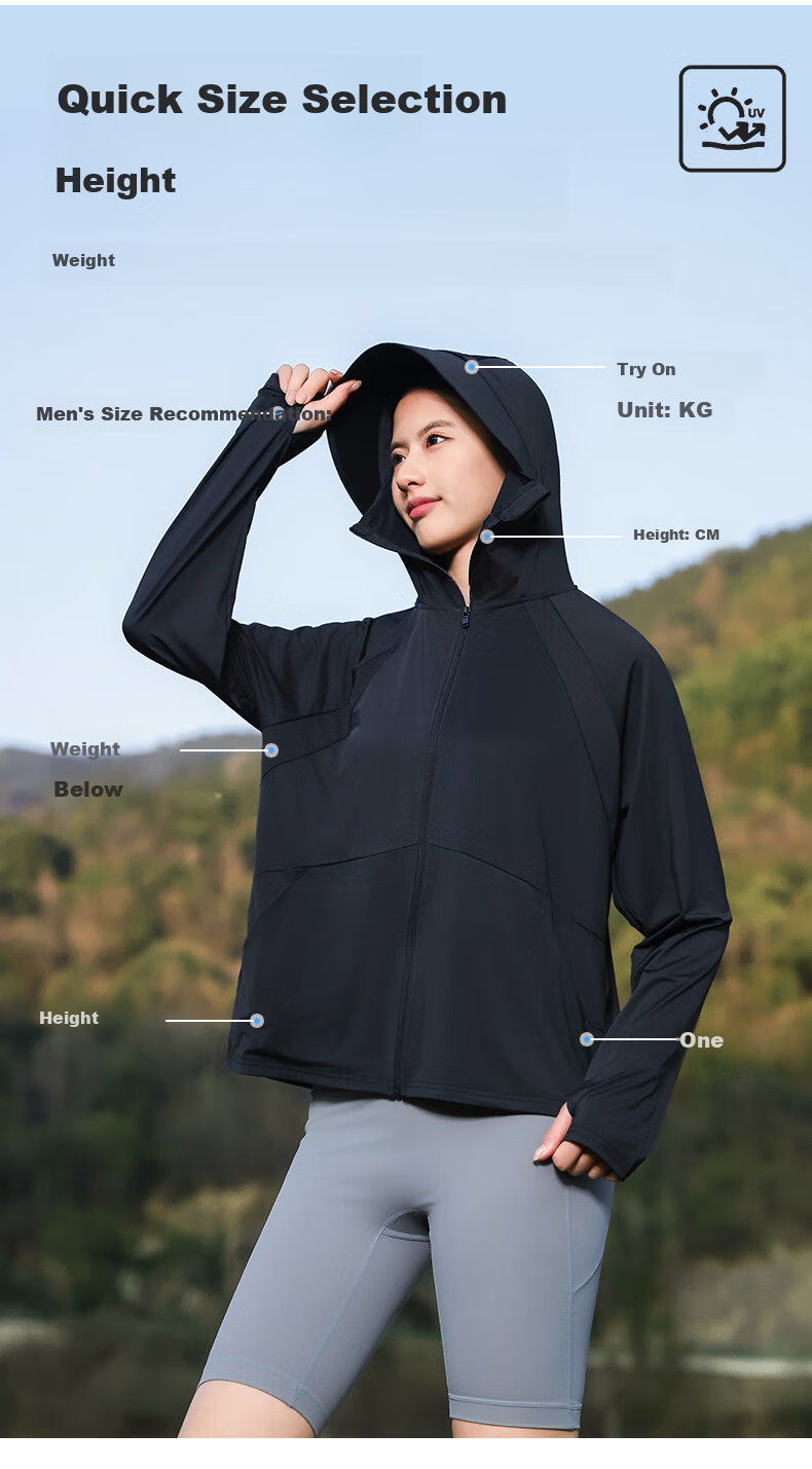 Combo Summer New Self-Operated Women's Sun Protection Jacket UV Protection Outdoor Breathable Thin Ice Silk Cycling Coat Sunproof Clothing 12