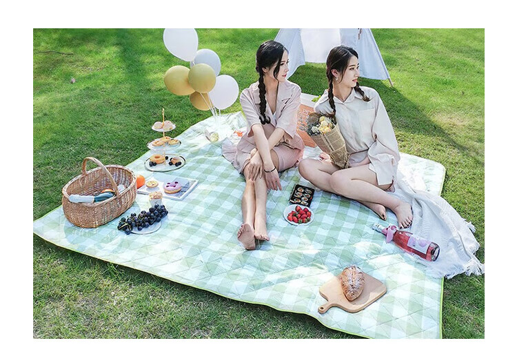 TAN XIAN ZHE Picnic Mat Outdoor Camping Moisture-Proof Mat Ultrasonic Washable Ground Mat Beach Mat Waterproof Ground Sheet Sleeping Mat 4