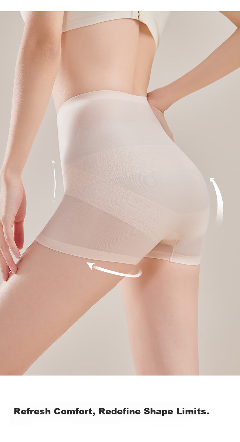 GRACEWELL Women's Shaping Seamless High-Waist Slimming Hip-Lifting Thin Safety Shorts Underwear 2