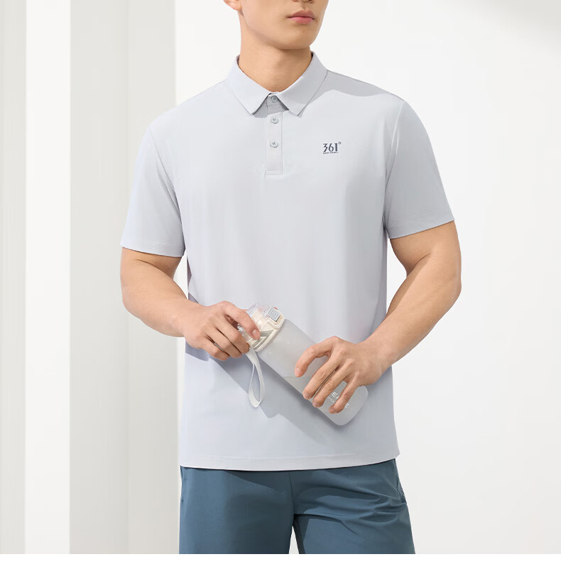361° Men's Sports T-Shirt Spring Summer New Sun-Protective Polo Shirt Cooling Casual Short Sleeve Top 652624103-6 20