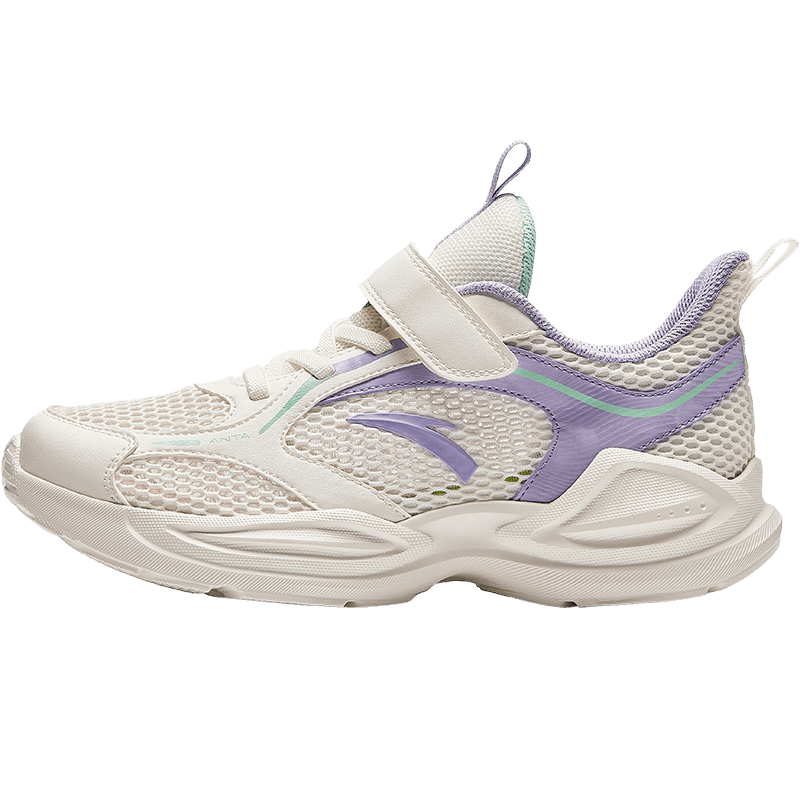 Anta Kids Sports Shoes 2026 Summer Girls Big Kids Lightweight Breathable Mesh Running Shoes A22615557