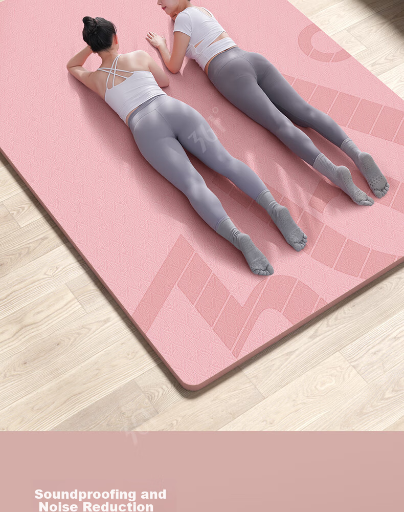 361° Double Yoga Mat Extra Large Thickened Non-Slip Shockproof Silent Exercise Mat for Home Fitness 3