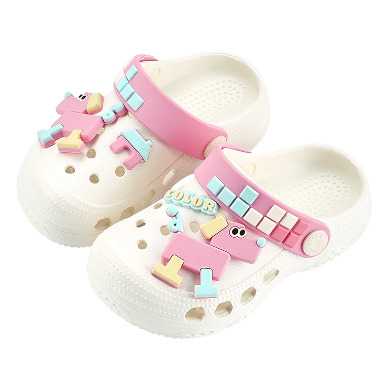 Cheerful Mario Baby Slippers Summer New Children's Home Breathable Bath Toddler Boys Girls Closed-Toe Beach Clogs