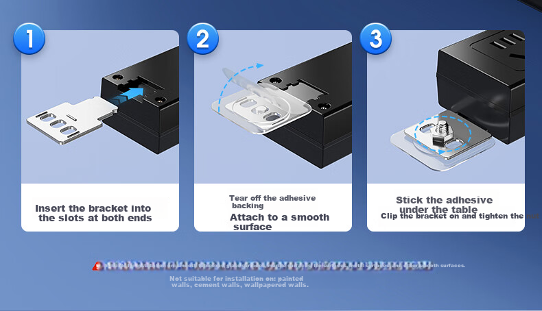 Sushiermo PDU Wireless Gaming Power Strip with Overload and Overpower Protection - 7-Port 2U1C Master Control Switch, Under-Desk Rack-Mounted Self-Wiring Socket 10