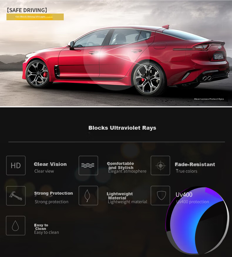 Andaton Protective Eyewear Safety Goggles Windproof Anti-Pollen Dust Impact Construction Photochromic Polarized Sunglasses Frameless Black Gray 3