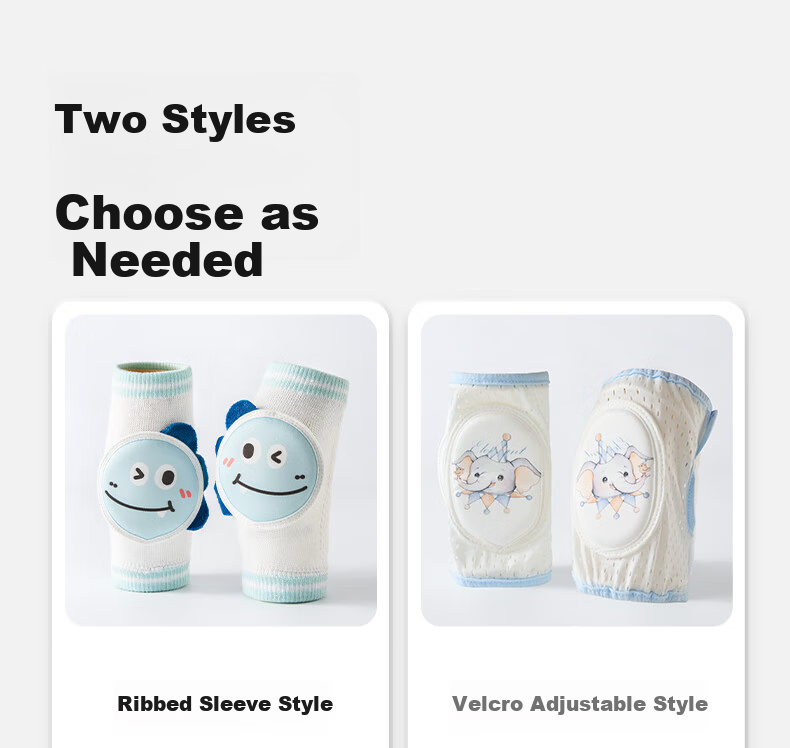 OUYUN Baby Knee Pads Toddler Crawling Anti-Fall Knee and Elbow Protectors Naughty Dinosaur + Cute Penguin 14