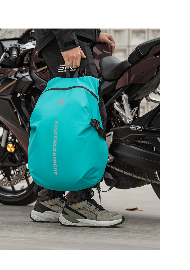 STAR FIELD KNIGHT Motorcycle Riding Helmet Bag Backpack Multifunctional Large Capacity Water-Resistant Travel Full-Face Helmet Shoulder Bag Knight Gear 26