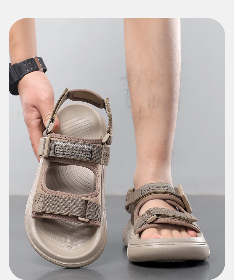 MEXICAN Spring Summer New Breathable Men's Sandals Lightweight Versatile Outdoor Sports Casual Shoes Black 39 11