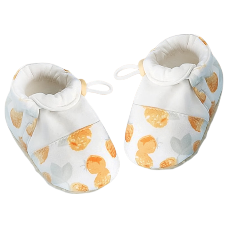 Aibao Baby Foot Cover Spring and Autumn Baby Walking Shoes Newborn Indoor Soft Sole Pre-Walking Socks Yellow Strawberry M Size T252