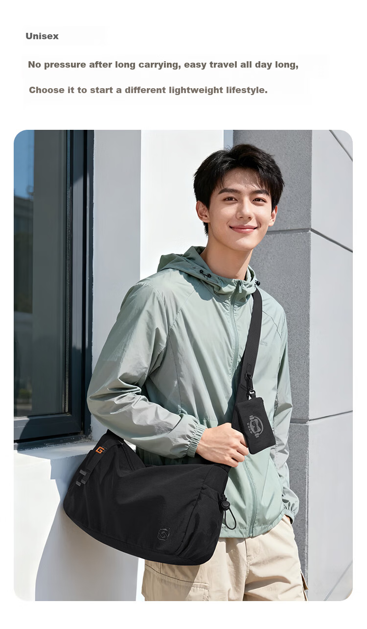 GOLF Men's Casual Shoulder Bag Crossbody Bag Unisex Waterproof Lightweight Cycling Sports Bag for Phone and iPad 6