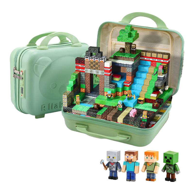 LIVING STONES Minecraft Magnetic Building Blocks Magnetic Iron Bricks Construction Toy for Kids Ages 3-6-12 Boys and Girls Children's Day Gift