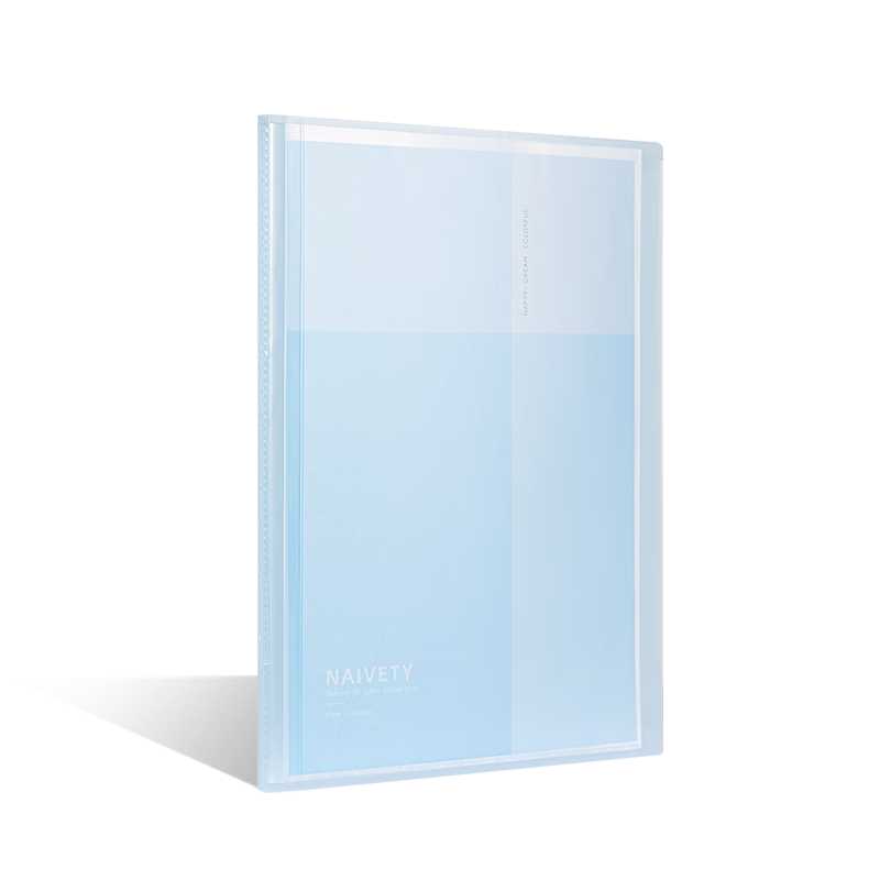 Deli A4/80-Page Document Folder, File Insert Pockets, Certificate Collection Book, Pregnancy Checkup Organizer, Birth Certificate Holder, Sheet Music Folder, Loose-Leaf Pockets, Student Office PQ605-80, Blue