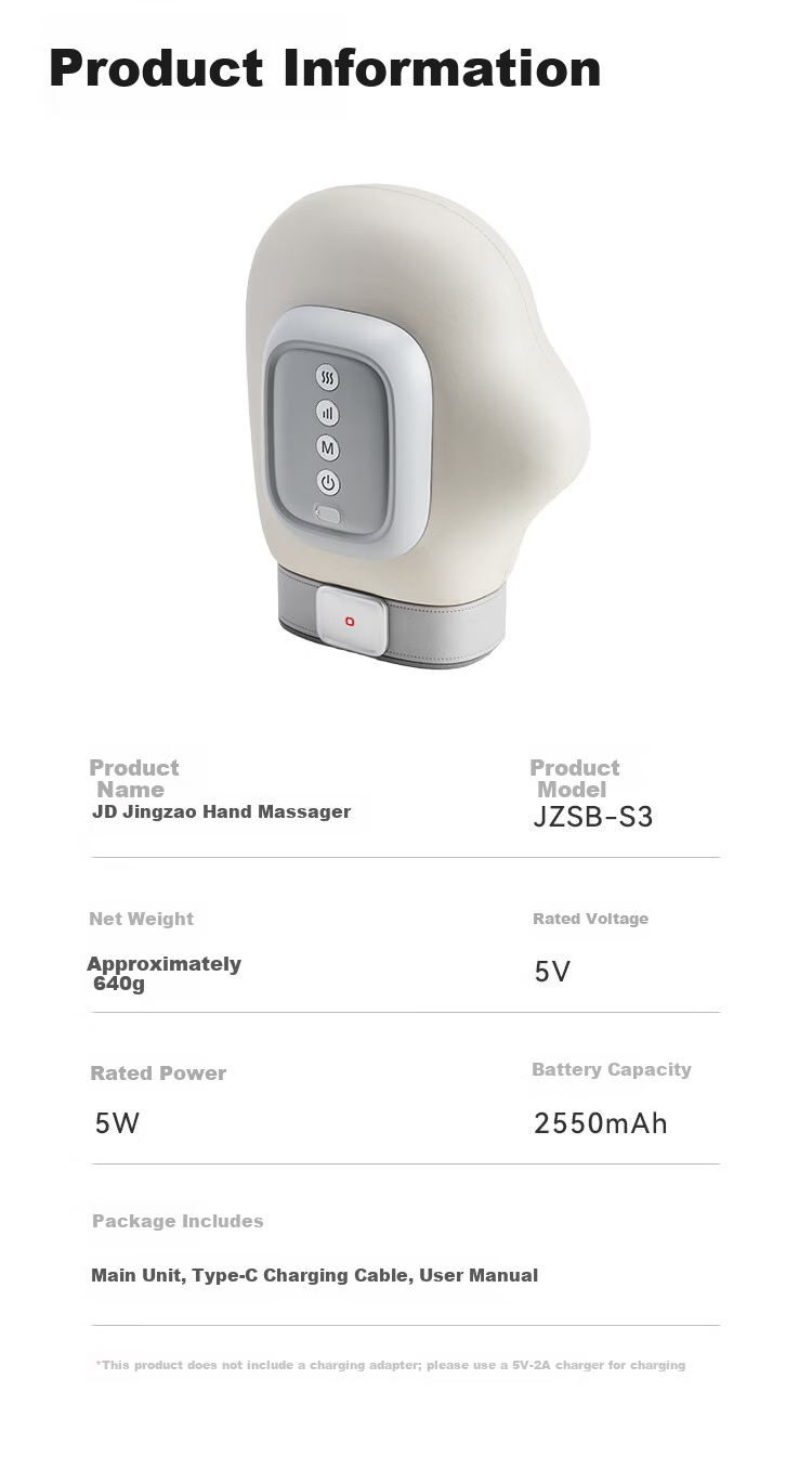 JD Jingzao Hand Massager Therapy Device for Palm, Wrist, Joint, and Tendonitis, Mouse Hand Heat Therapy - New Year Gift for Elders, Mom, Mother's Day, Women's Day 11