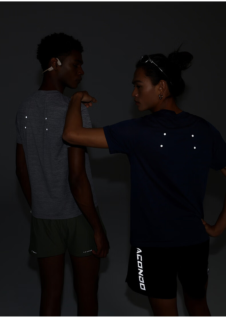 Macondo Quick-Dry Sports Short Sleeve T-Shirt Men Summer Lightweight Moisture-Wicking Breathable Gym Running Training Shirt Blue Floral Gray M 21