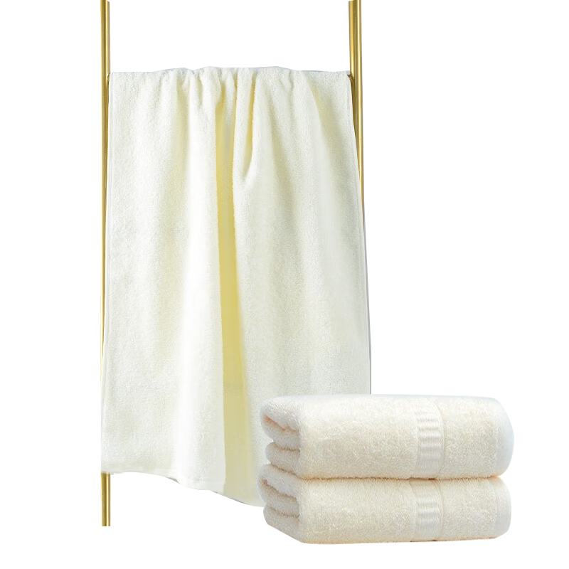 Grace Antibacterial Bath Towel Unisex 100% Cotton Extra Large Thick Pure Cotton Double-Sided Set Beige Sports