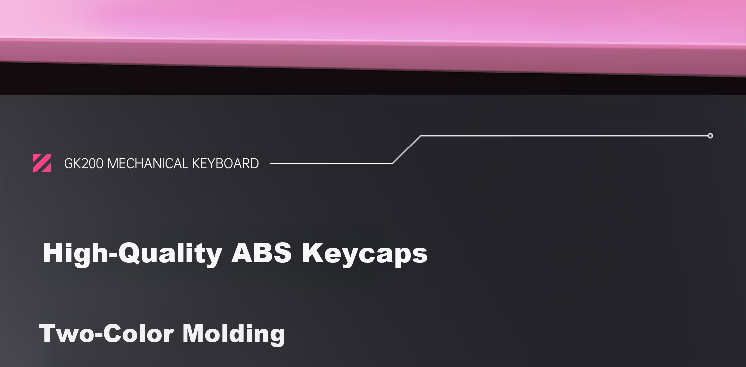 AOC GK200 Mechanical Keyboard Contour Side-Printed Wired Gaming Keyboard Hot-Swappable RGB Backlit 87-Key Anti-Ghosting Blackberry Pink Tea Switch 12