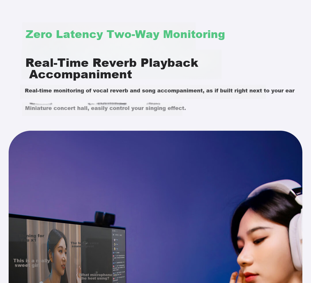 Maono Wireless Microphone Live Singing KTV Condenser Microphone Professional Built-in Sound Card Computer Mobile Recording Dedicated Device Software Reverb Tuning DM40Live Desktop Model 24