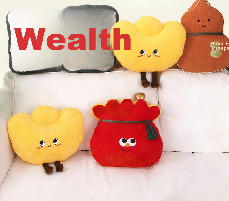 Kongsheng New Year Pillow Fortune Ingot Cushion Backrest Pillow Office Female Car Back Cushion Sofa Living Room Pillow 5
