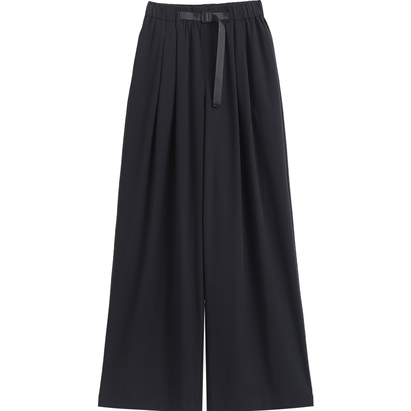 Demana Anti-Mite Antibacterial Spring Simple Style High-Waist Pleated Straight Loose Slimming Casual Pants for Women Premium Feel