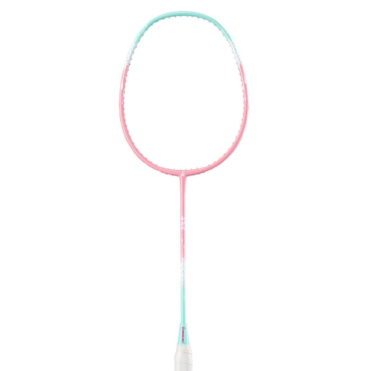 KAWASAKI Badminton Racket Ultra-Light Carbon Shaft Pair Small Puff Taro + Vanilla (Includes Stringing, 3 Shuttlecocks + 2 Grips)