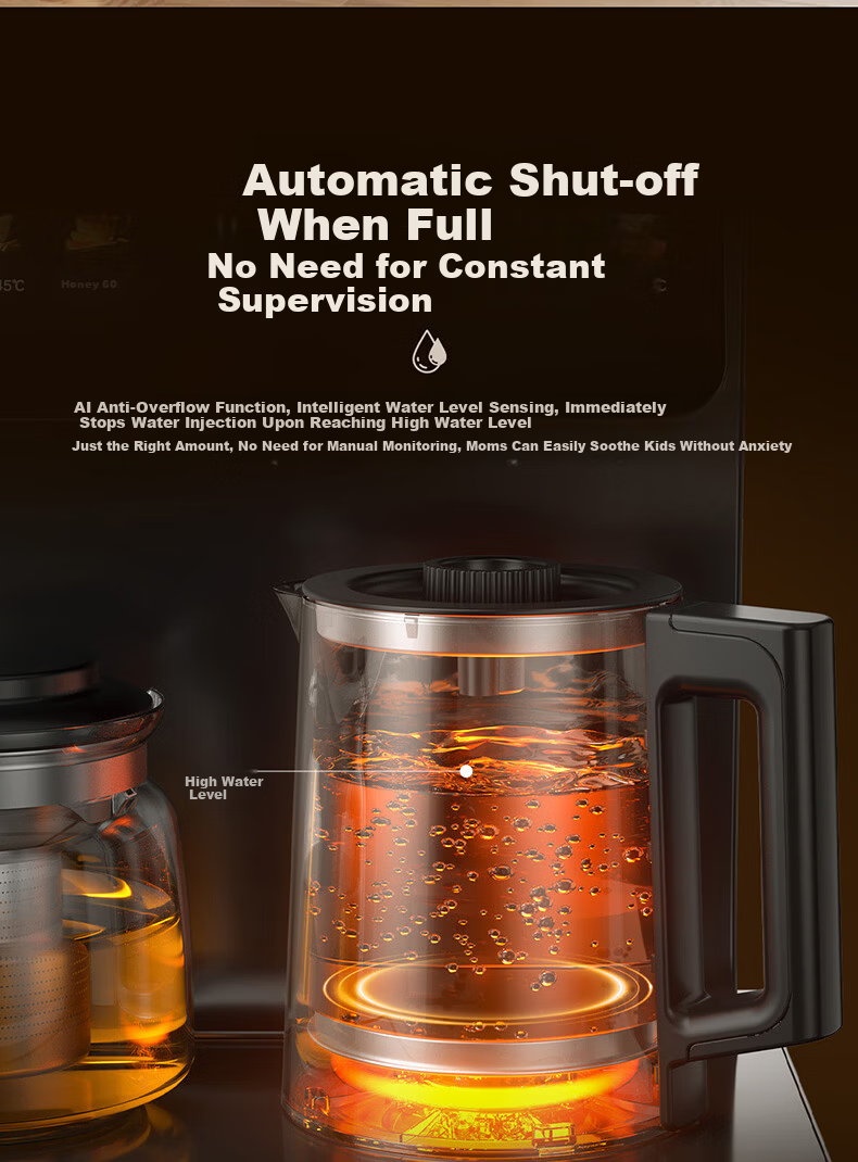 Haier Little Star Tea Bar Water Dispenser Home High-End Living Room Electric Kettle Integrated Automatic Water Supply Bottom-Loading Water Bucket Fully Automatic Smart Tea Bar Cabinet Warm and Hot Mod 6