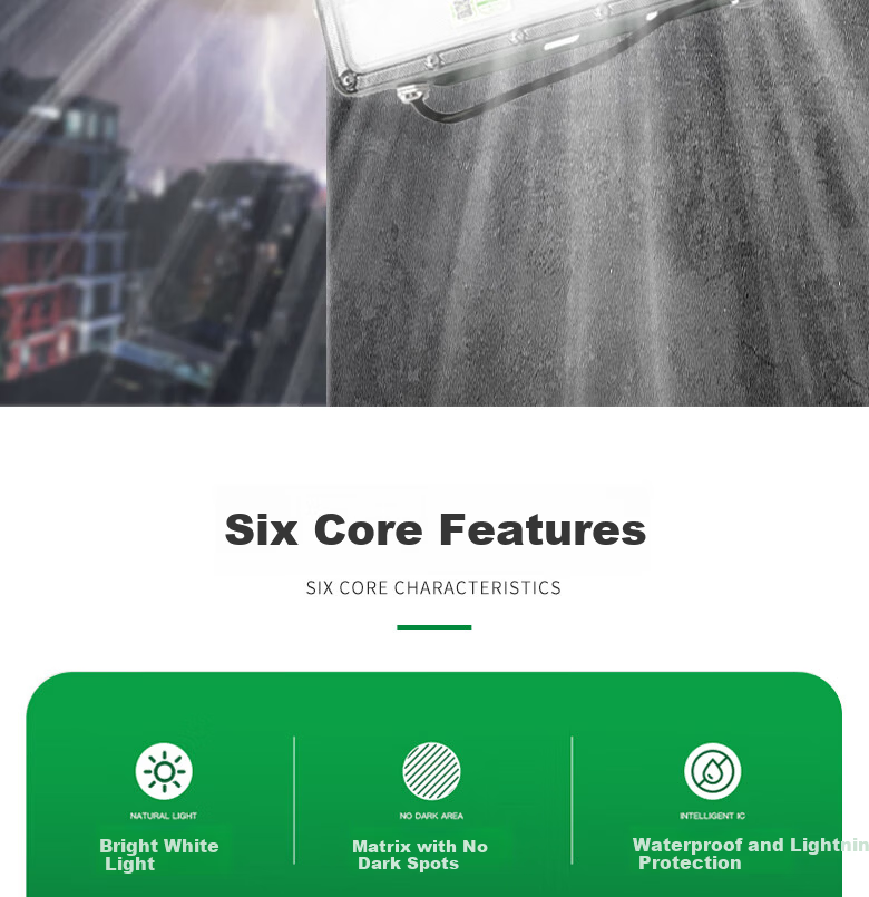 Yaming LED Floodlight Spotlight Outdoor Waterproof Courtyard Searchlight Factory Workshop Outdoor Lighting 2025 Model 300W 5