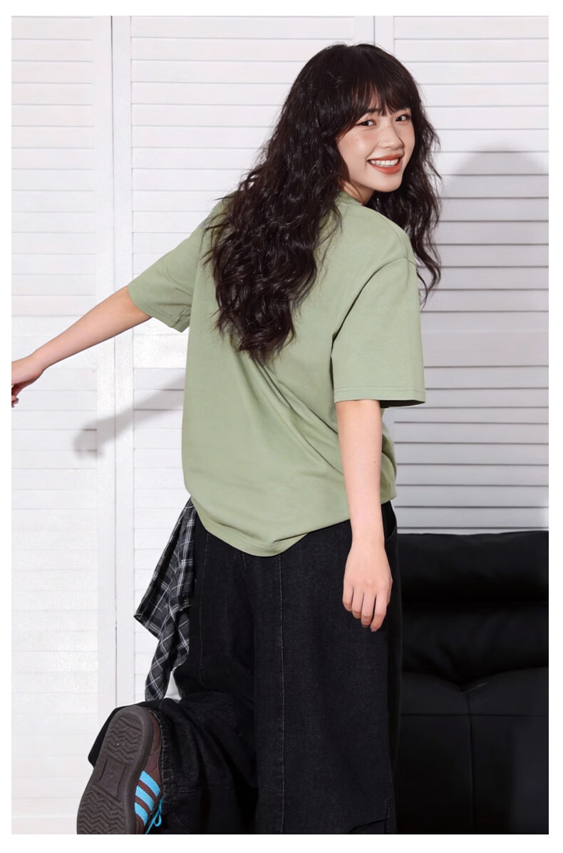 TonLion Cotton Short Sleeve T-Shirt Women New Loose Slim Fit Petite Casual Letter Print Trendy Half Sleeve Top 6