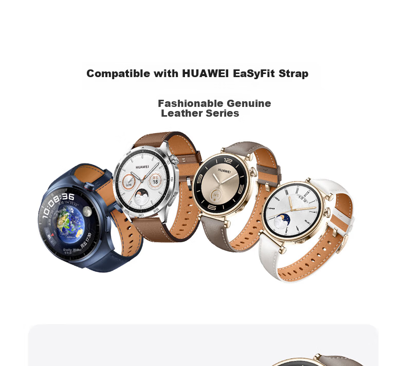 Biaodai Ge Genuine Leather Watch Strap for Huawei GT6/6 Pro/GT5/5 Pro/Watch 5/4/4 Pro/3 Pro GT4 High-End Sports Band for Men 46/48MM Brown 1
