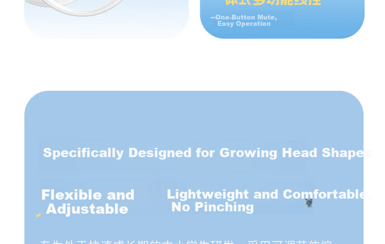 IKF Fkids Y01 Wired Over-Ear Headphones for Students, English Listening and Speaking Exam, Children's Online Learning Headset, 3.5mm Jack, Moonlight White 7