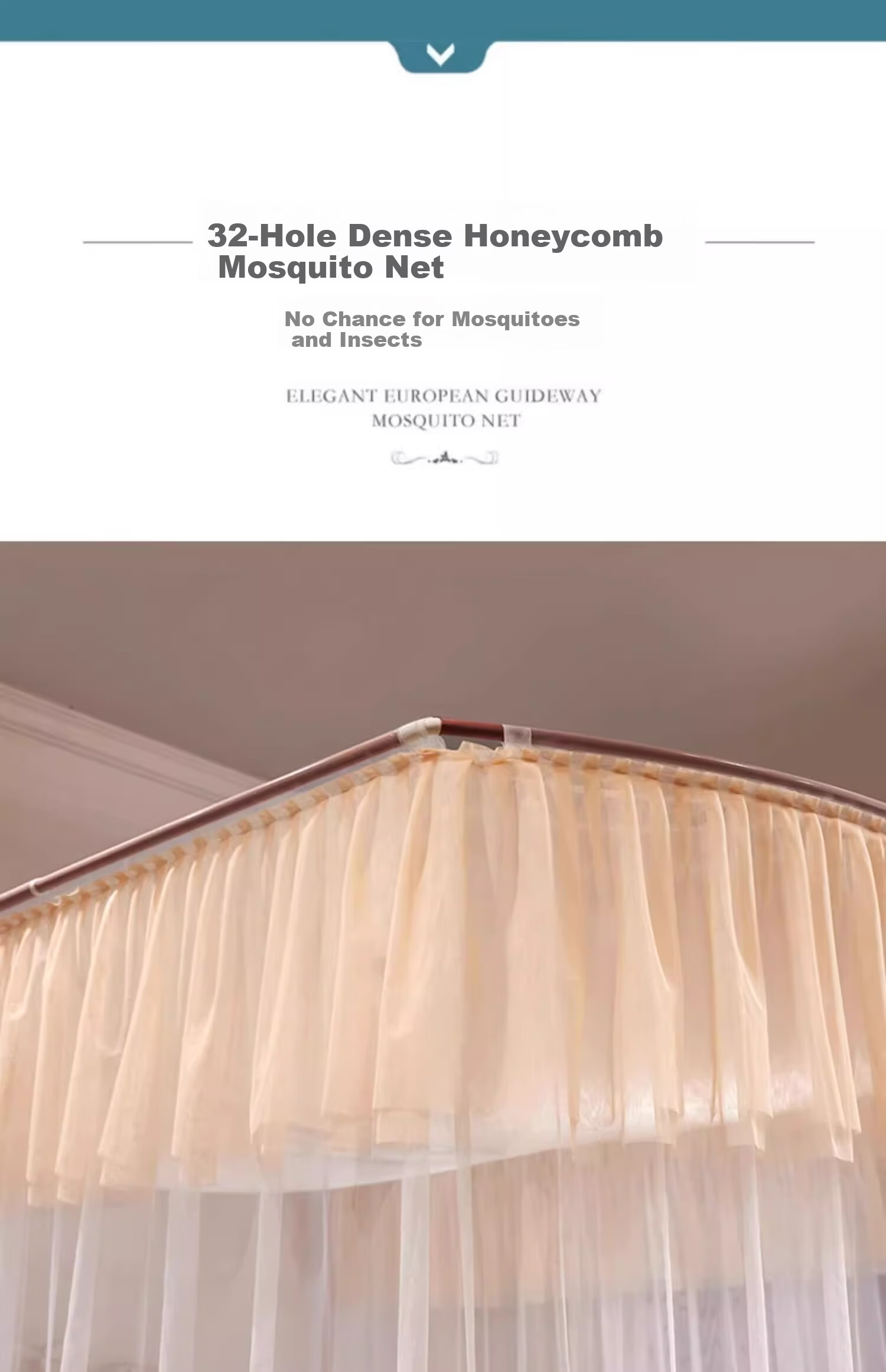 MUJI Home U-Shaped Large Space Rail Mosquito Net Three-Door 1.8x2m Bed Fuyao Jade [Encrypted Mesh] 10