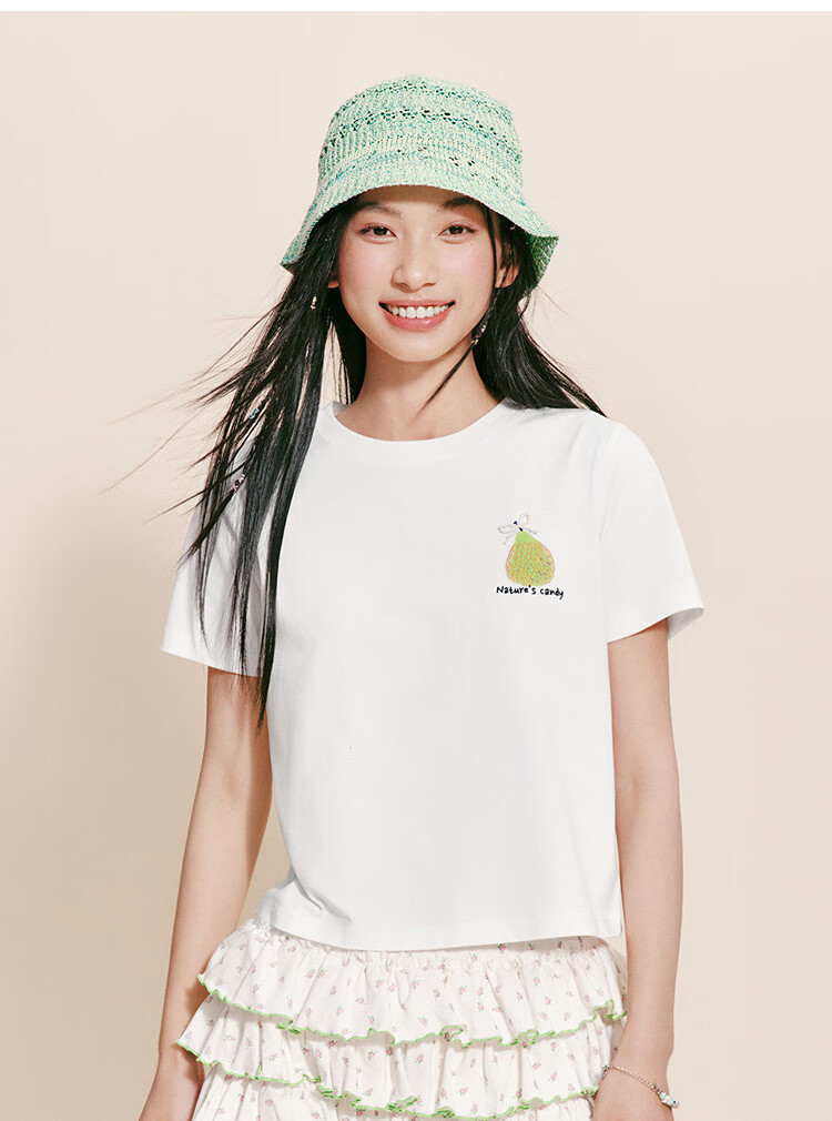 Semir Cooling Short Sleeve T-Shirt Women Summer Short Embroidered Antibacterial Moisture-Wicking Quick-Dry 2026 Clothing 109326100020 6
