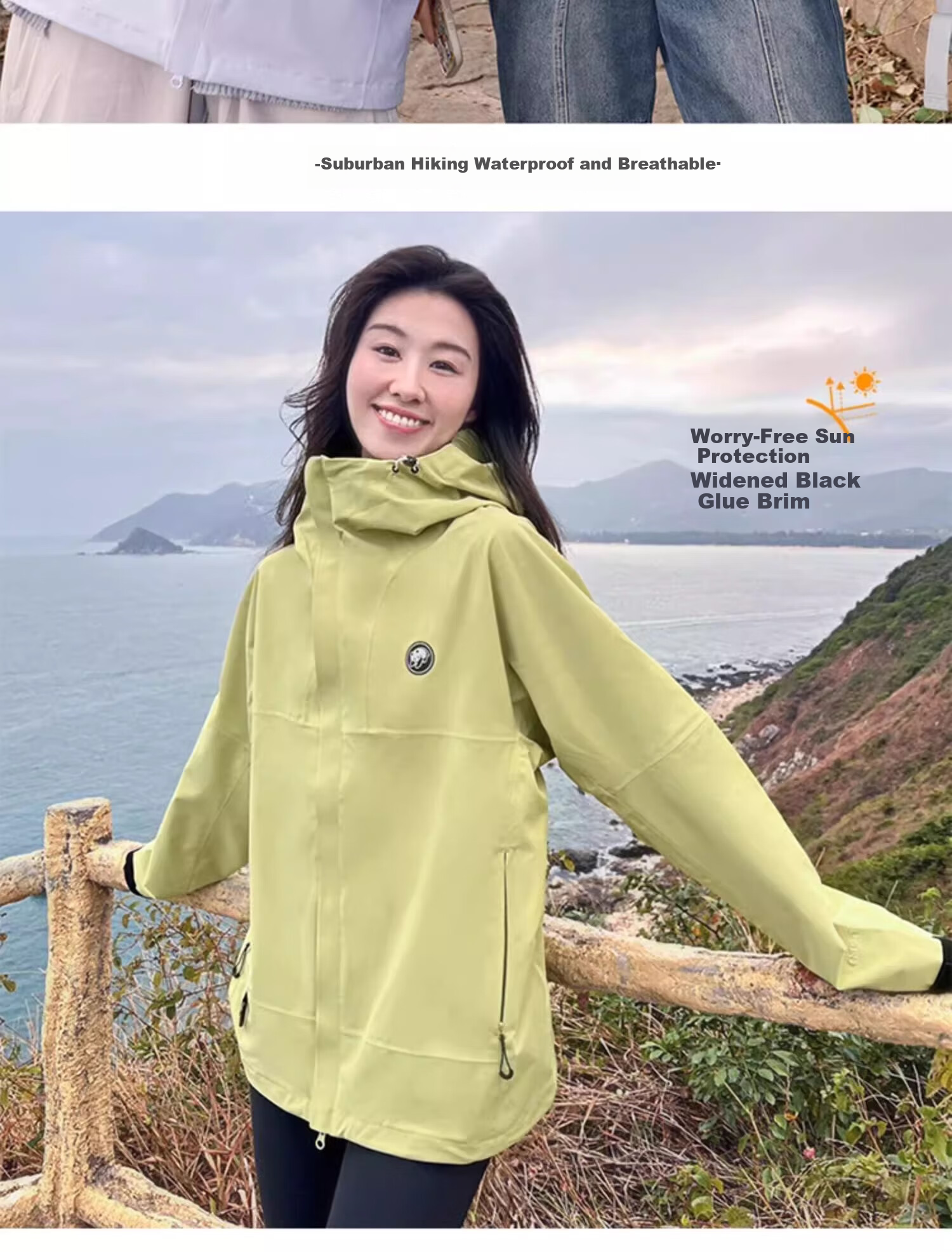 CAMEL Panda Outdoor Single-Layer Waterproof Hard Shell Colorblock Jacket for Men and Women A34BA46169 Phantom Black 3XL 4