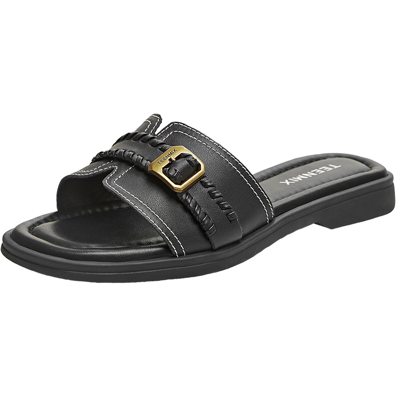 Tianmeiyi Woven Holiday Flip-Flops French Vacation Flat Sandals Women Outdoor Casual Summer New Style