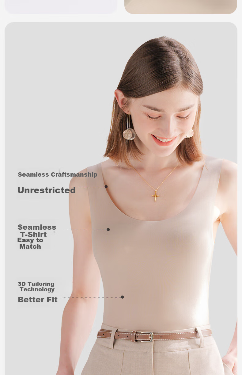 Jianyun Seamless Modal Camisole Slim Fit Women's Innerwear Sports Fitness Sleeveless Thin Base Shirt 22