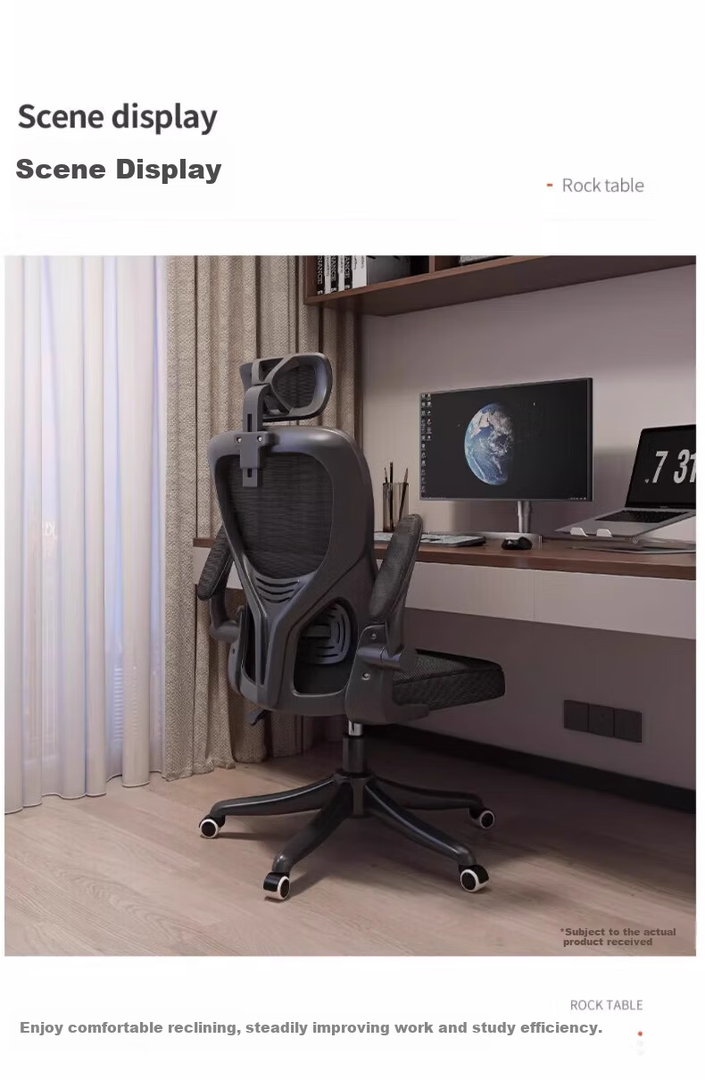 Chibilun Ergonomic Computer Chair Comfortable Long Sitting Home Office Gaming Chair Bedroom Desk Stool with Backrest 17