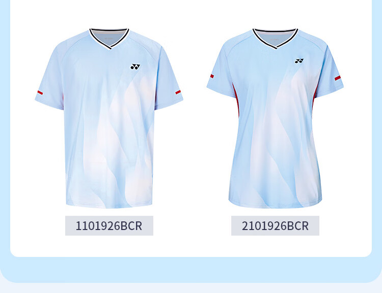 YONEX Badminton Shirt Competition Training Quick-Dry Running Sports Short Sleeve T-Shirt Men 1101926BCR Pearl Blue M 5