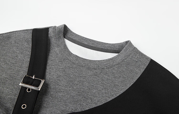 Dme Modern Colorblock Sweatshirt Autumn Crewneck Casual Long Sleeve Straight Sweatshirt for Women 7