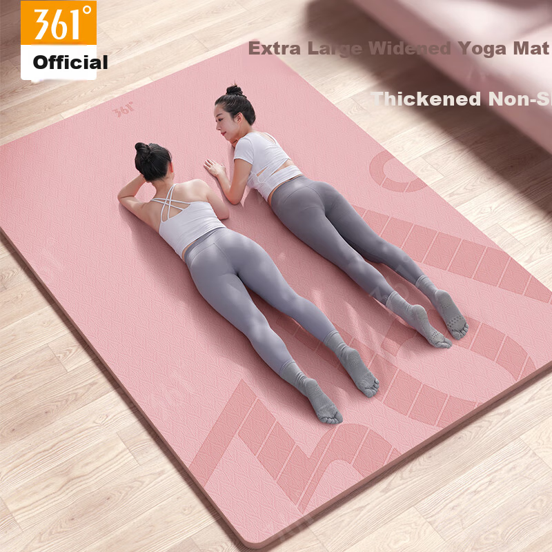 361° Double Yoga Mat Extra Large Thickened Non-Slip Shockproof Silent Exercise Mat for Home Fitness