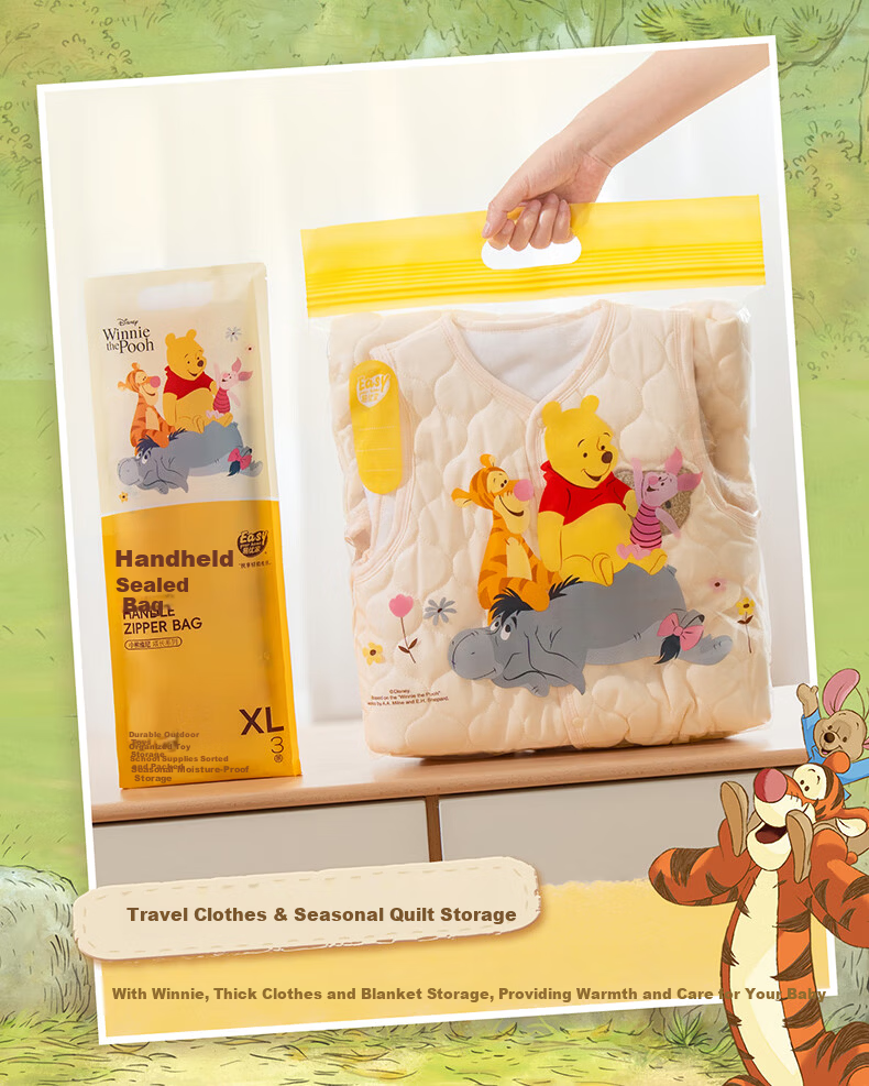 Eyoujia Food-Grade Storage Bag Baby Clothes Storage Handheld Sealed Thickened Kindergarten Fruit Snack Bag 23