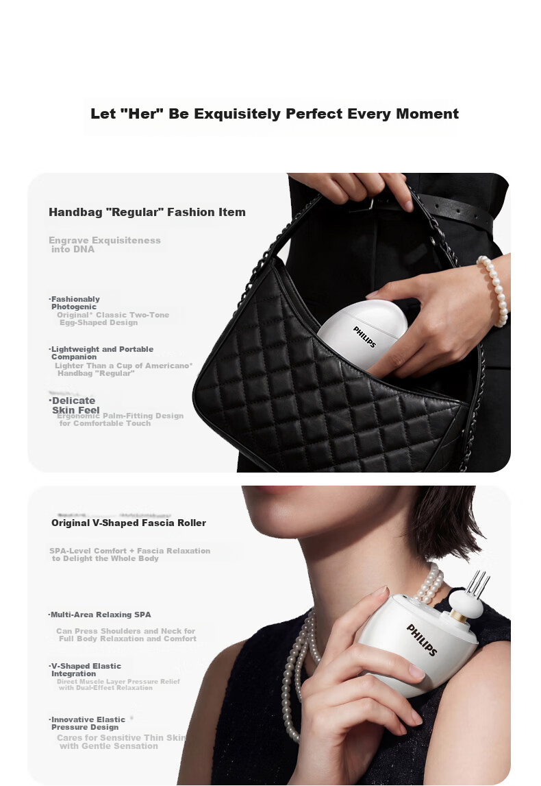 PHILIPS Mini Pocket Fascia Gun PPM7311 White Muscle Massager Professional Mini Percussion Gun Birthday Women's Day Gift 4