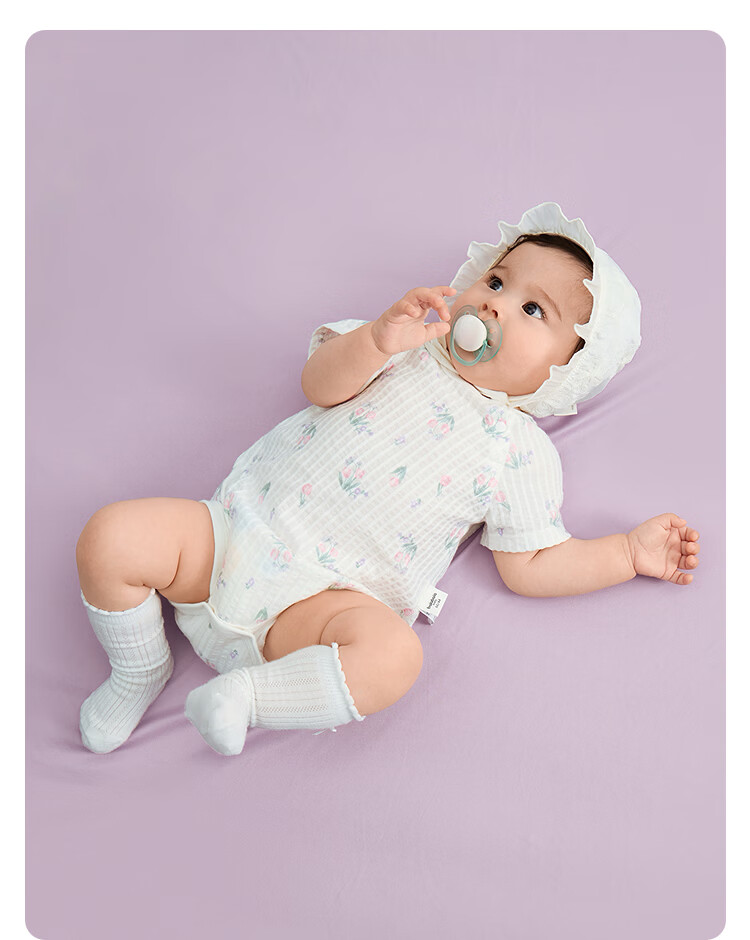 Balabala [balaOne] Baby Triangle Shirt Infant Romper 2026 Two-Piece Set Fresh Fashion 12