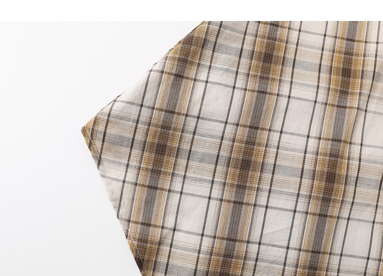 Demana Pure Cotton Artistic Plaid Spring Vintage Style Irregular Hem A-Line Skirt Petite Women's Skirt 14