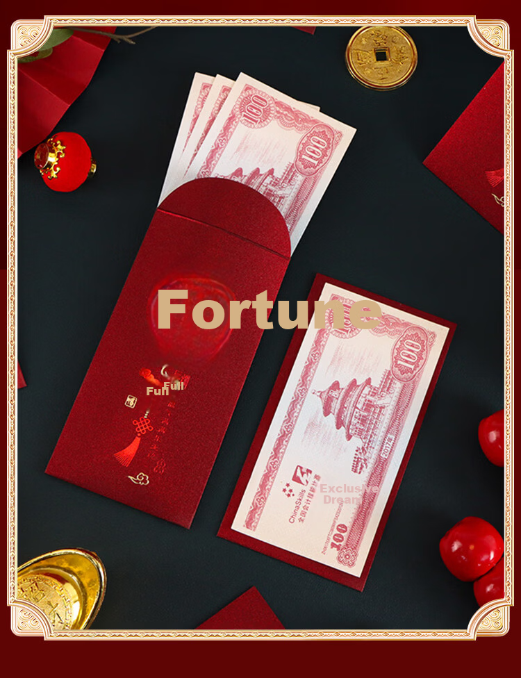 Extreme Space Creative Red Envelope Set 6pcs Birthday Work Opening Housewarming Bonus Red Packets 4