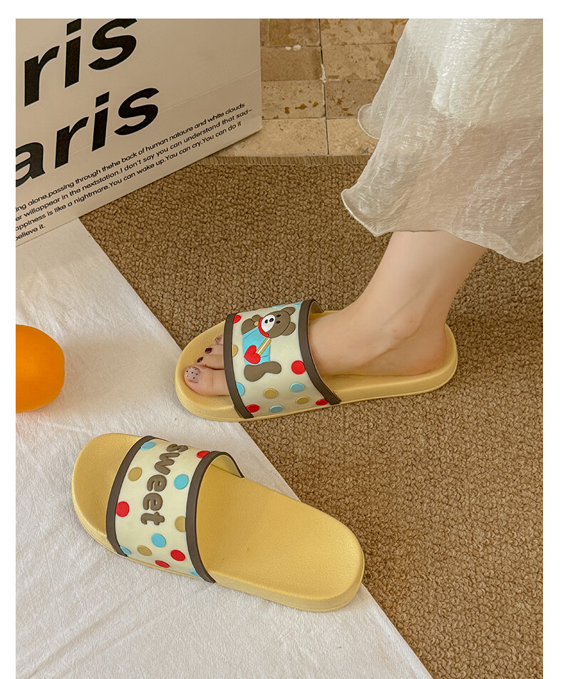 YUZHAOLIN Women's Cartoon Cute Home Bathroom Shower Slippers Outdoor Wear Sandals 30
