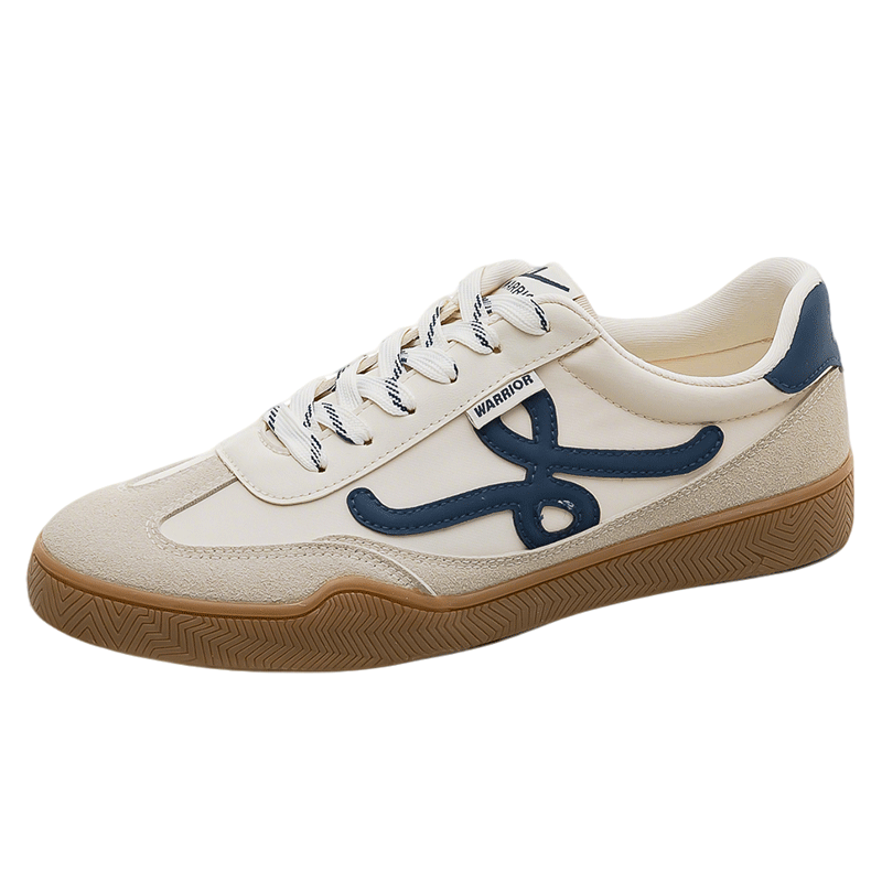 Warrior Canvas Low-top Men's Shoes Flat Casual Sneakers Fashion Couple Training Shoes 981 Beige Gray Dark Blue Size 42