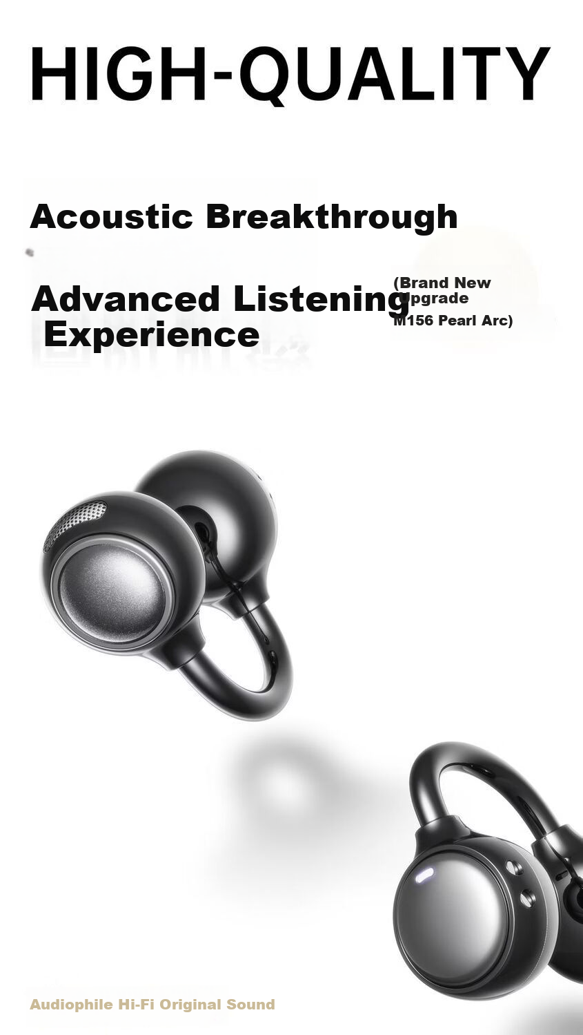 Chuangu 2026 Latest HIFI Sound Quality Bluetooth Bone Conduction Clip-On Wireless Open-Ear Earphones Noise Cancelling Comfortable Long Battery Life for Running 9