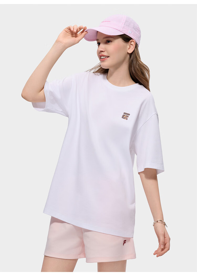 FILA FUSION Trendy Couple Short Sleeve T-Shirt 26 Summer Cute Pet Cool Loose Half Sleeve Top 20