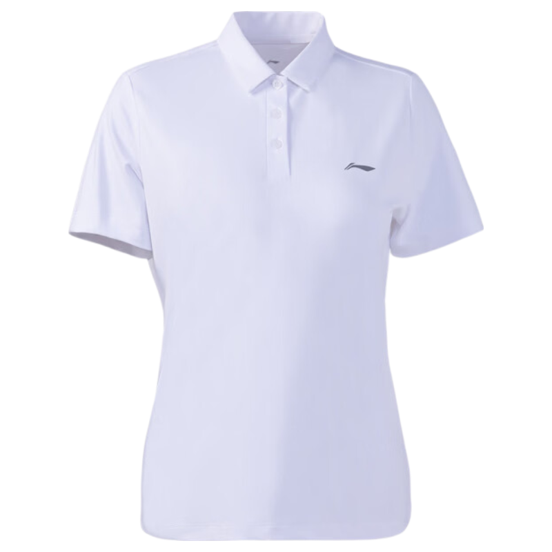 LI-NING Women's Summer Sports T-Shirt Fashion Casual Breathable Comfortable Polo Collar Short Sleeve Top