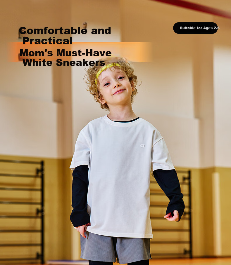 Cater Rabbit Kids Sneakers 2026 Spring New Kindergarten White Shoes Non-slip Wear-resistant Breathable Running Shoes X5CFB24 2